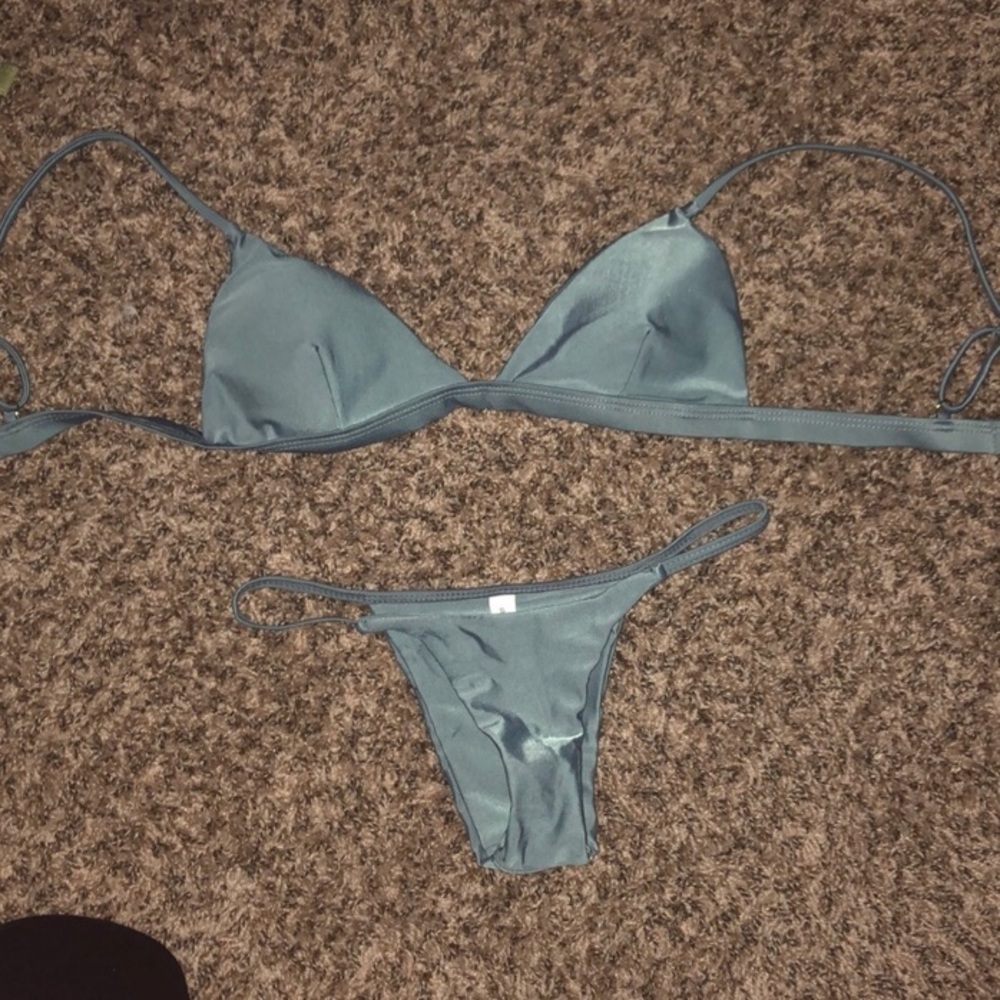 Green and Blue Zaful bikini sets
